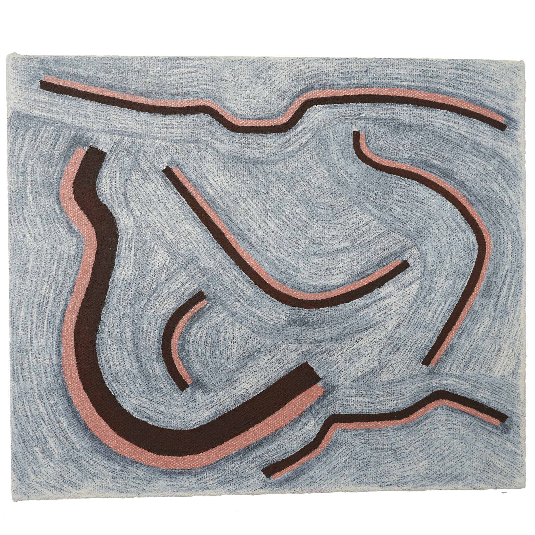  NUDA, 2024, 13 × 15 ½ inches, Oil Paint and Graphite on Linen. 