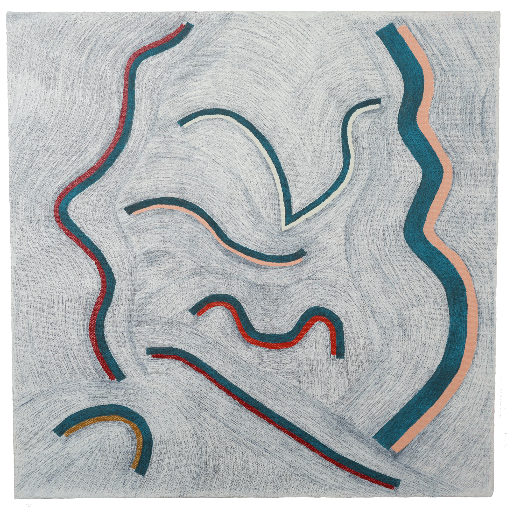  BABBO NATALE, 2025, 25 × 25&nbsp; inches, Oil Paint and Graphite on Linen. 