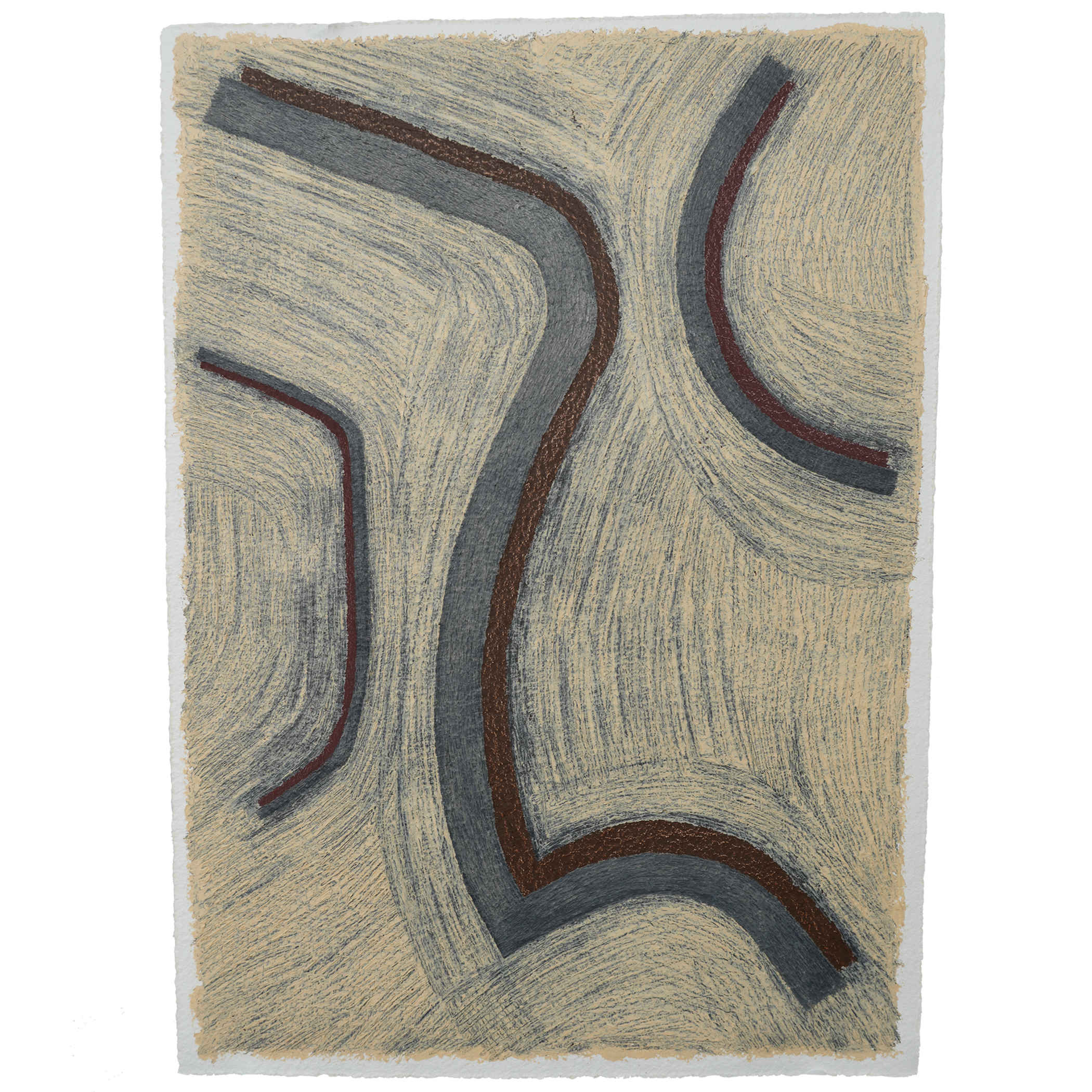  GUFO, 2025, 14 × 10 ½ inches, Oil Paint and Graphite on Paper. 