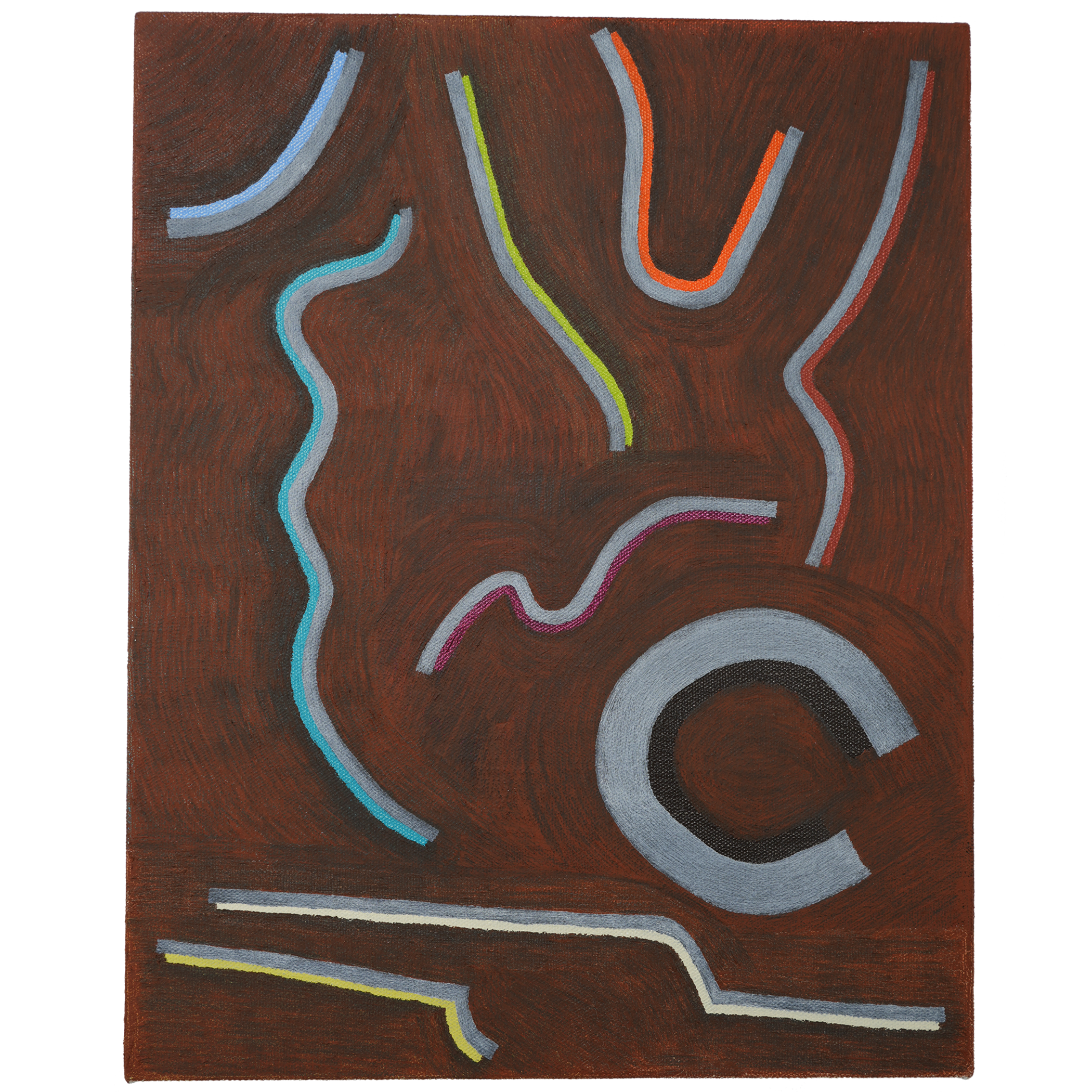  TAVOLOZZA, 2024, 30 x 23&nbsp; inches, Oil Paint and Graphite on Linen. 