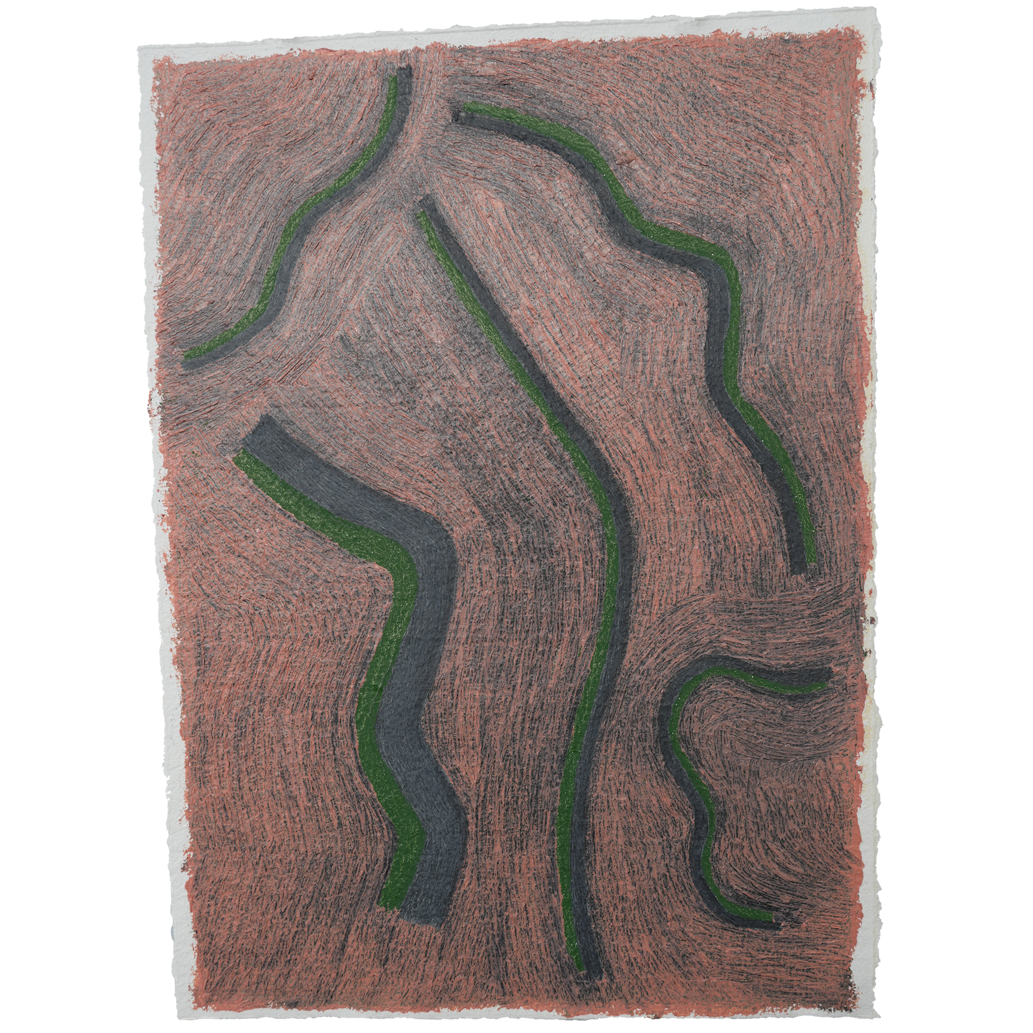  OVEST, 2023, 14 x 10 ½ inches, Oil Paint and Graphite on Paper. 