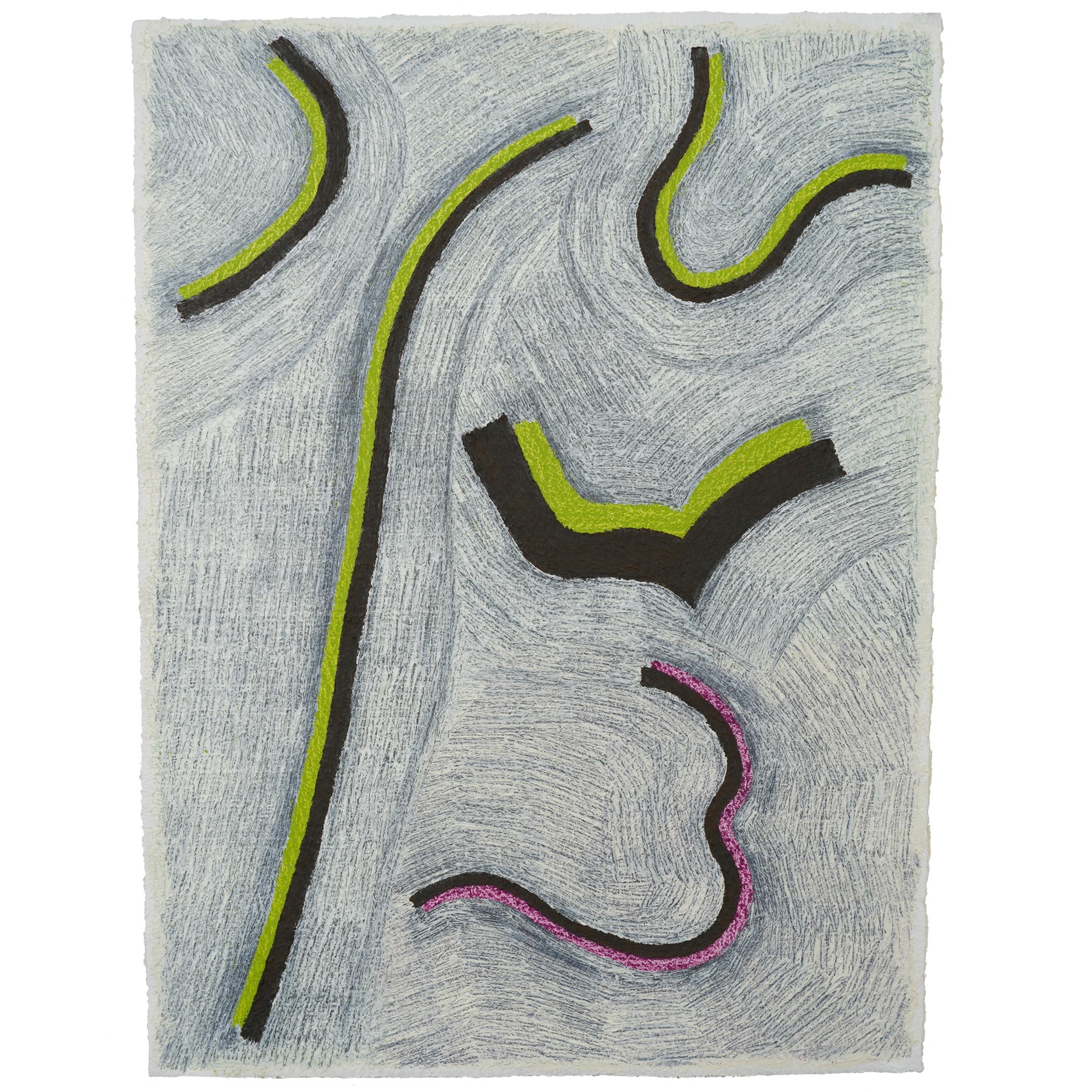  GLICINE, 2024, 14 x 10 inches, Oil Paint and Graphite on Paper. 
