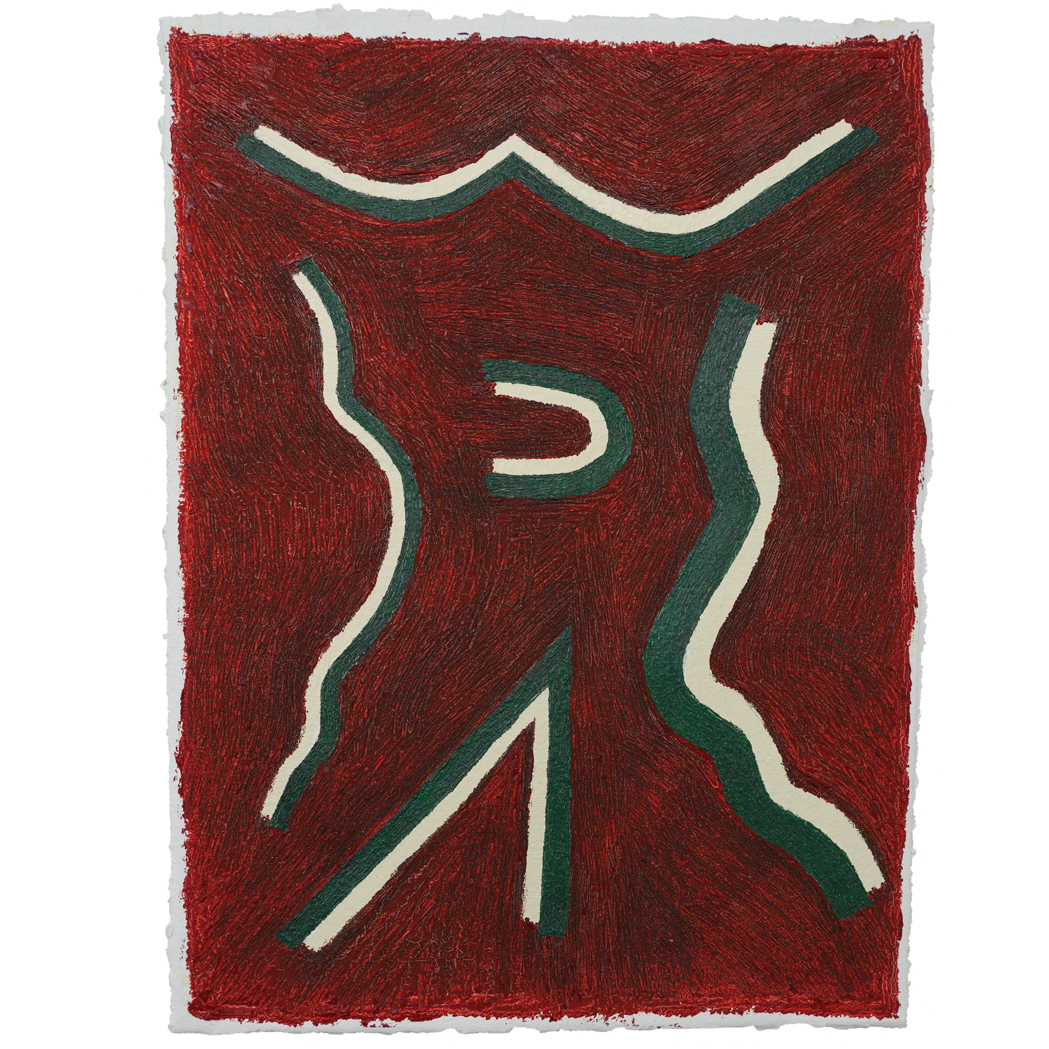  RUBINO, 2023, 14 x 10 ½ inches, Oil Paint and Graphite on Paper. 