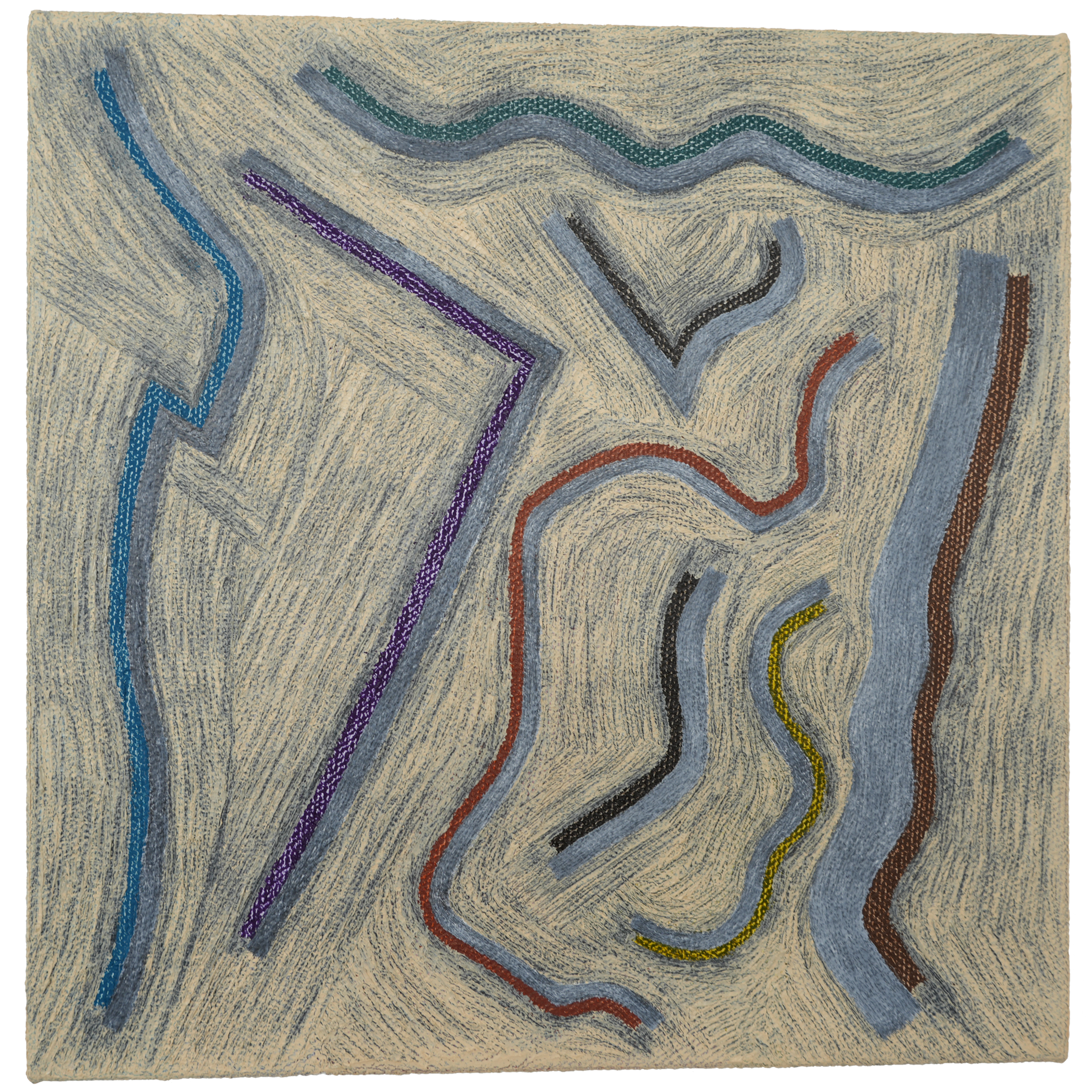 SENZA, 2025, 12 × 12 inches, Oil Paint and Graphite on Linen. 