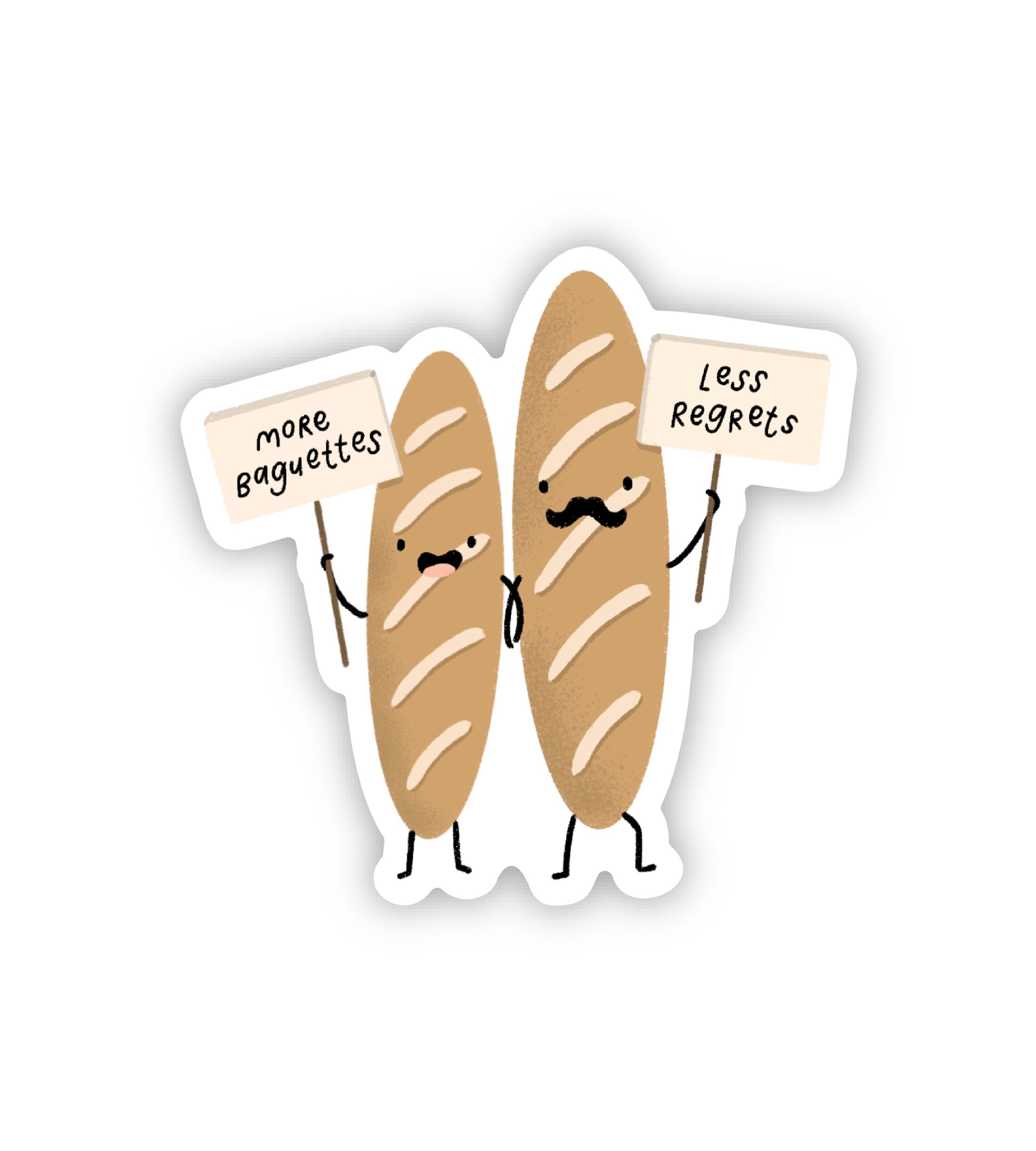 More Baguettes Less Regrets Sticker