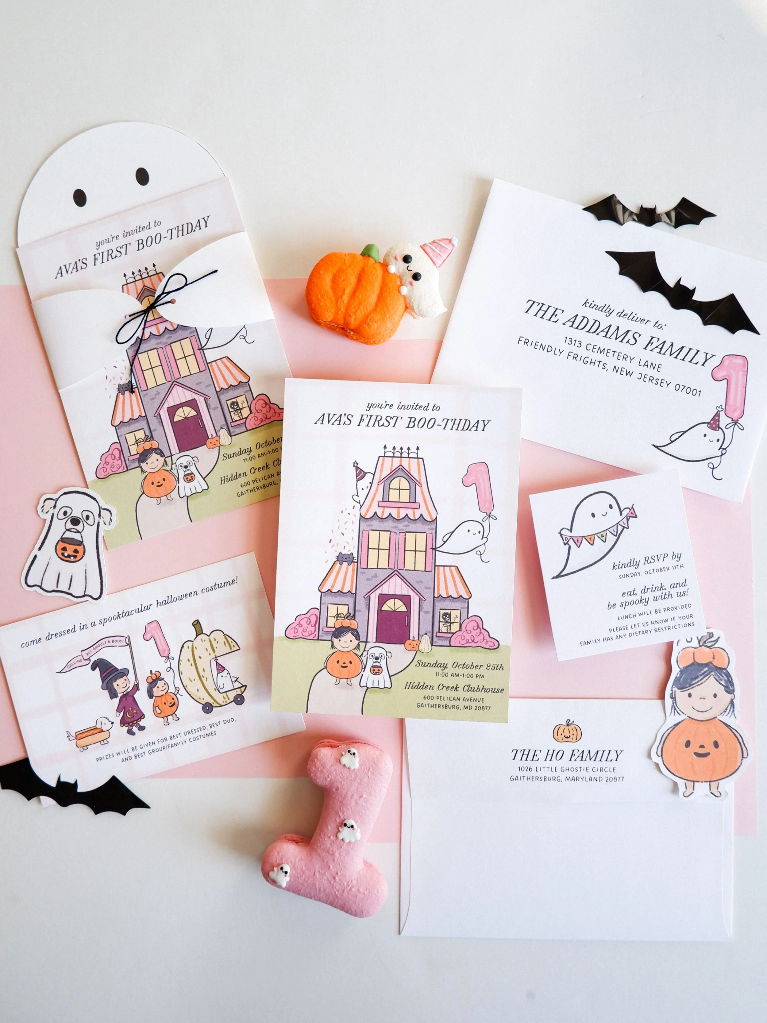We celebrated Ava's 1st boo-thday this weekend! 🩷🎃🎂 It's been a spooktacular year with her and we truly can't believe how fast time has flown. We had the best time celebrating with our friends + family, who came dressed in some amazing costumes. S