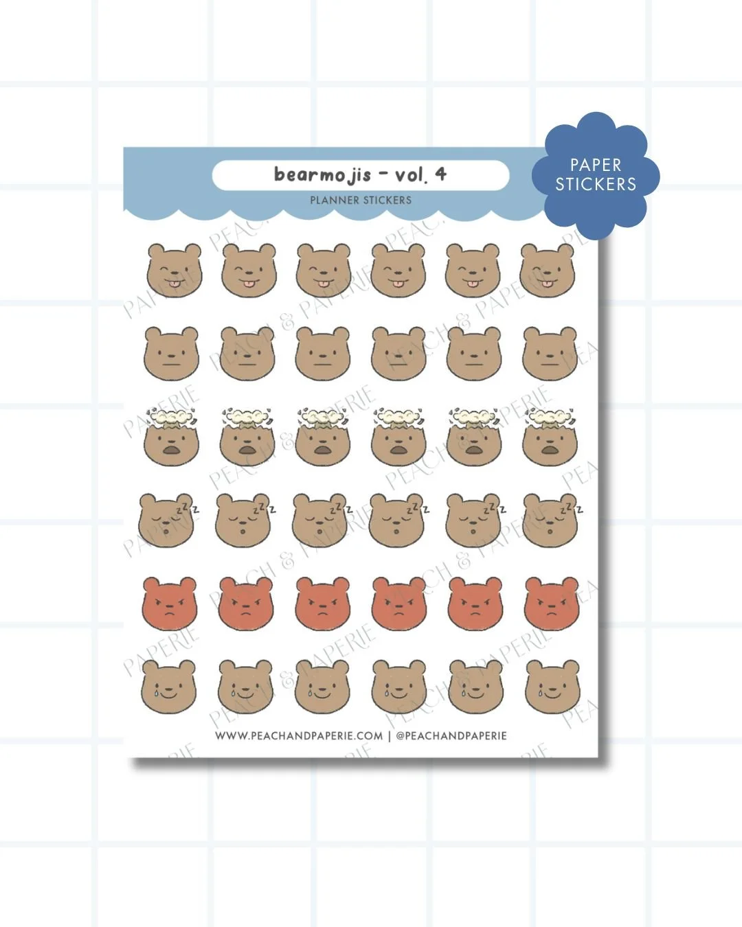 Bearmojis Vol. 4 Planner Stickers
