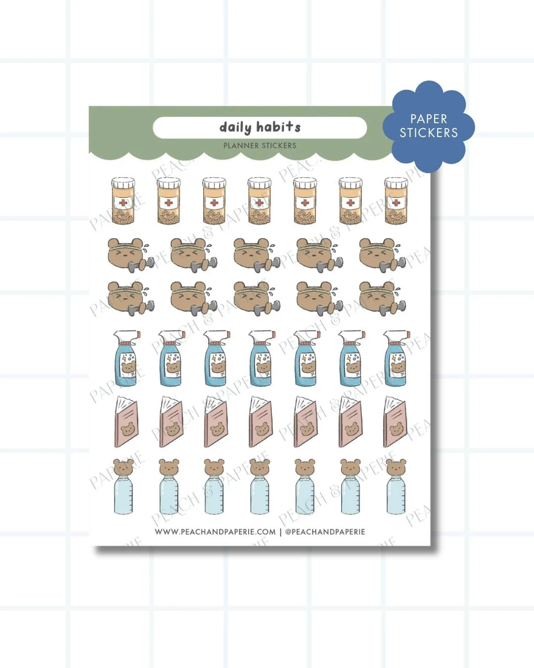 Daily Habits Planner Stickers