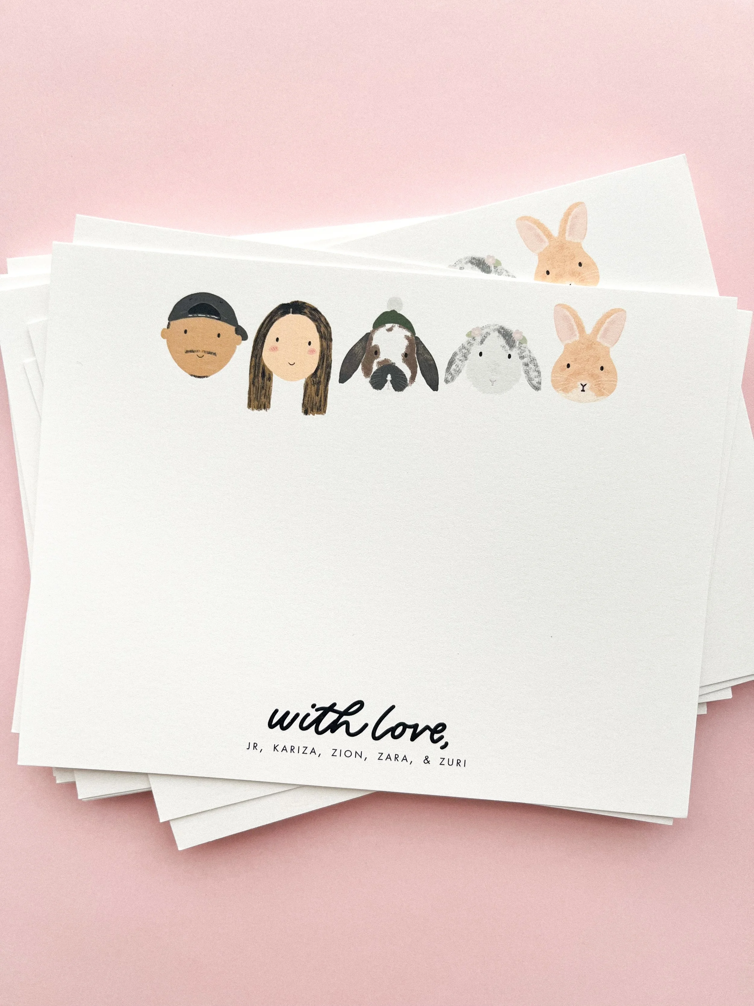 Custom Stationery Set: Faces