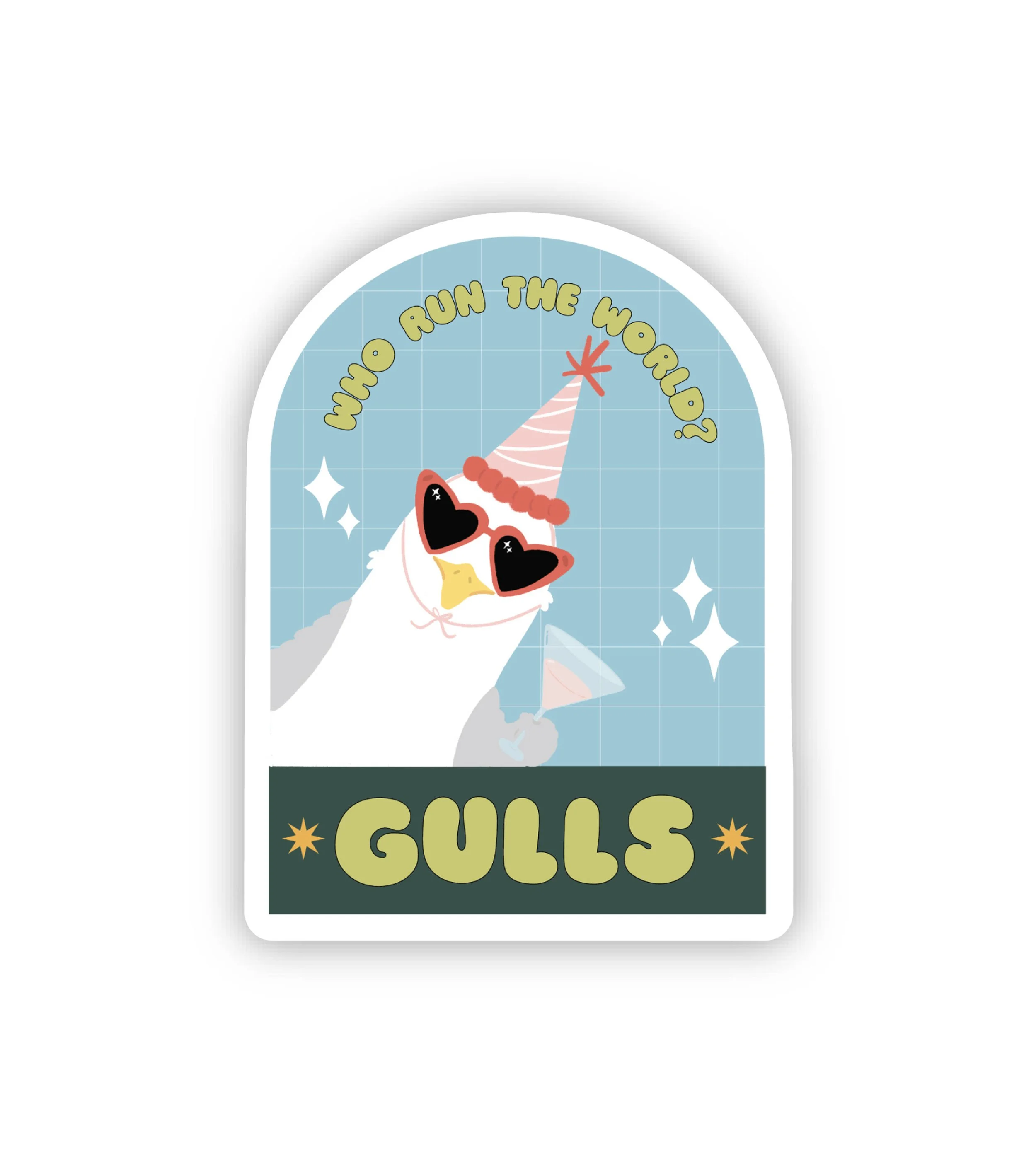 Gulls Run the World Sticker