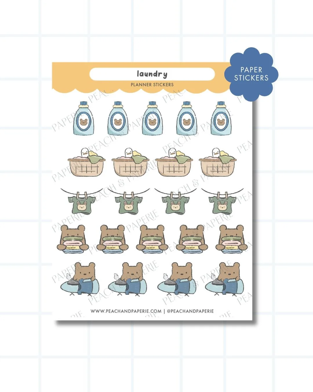 Laundry Planner Stickers