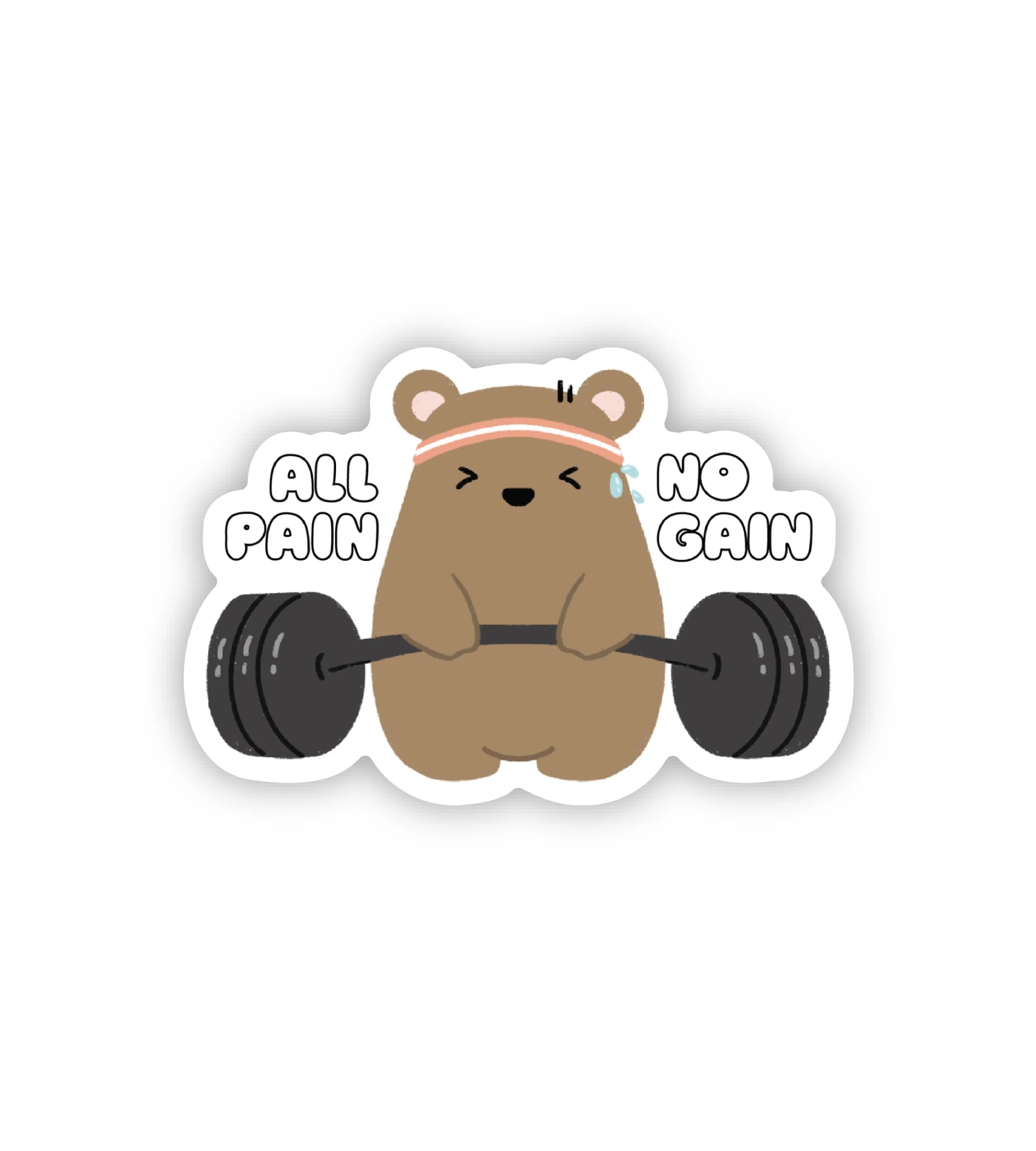All Pain No Gain Sticker