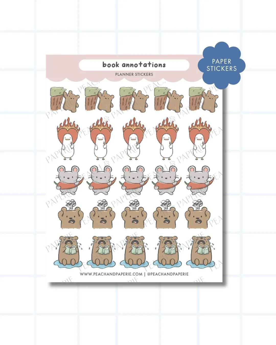 Book Annotations Planner Stickers
