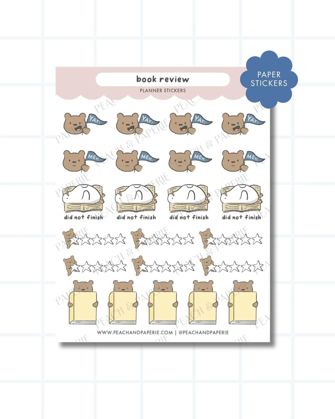 Book Review Planner Stickers