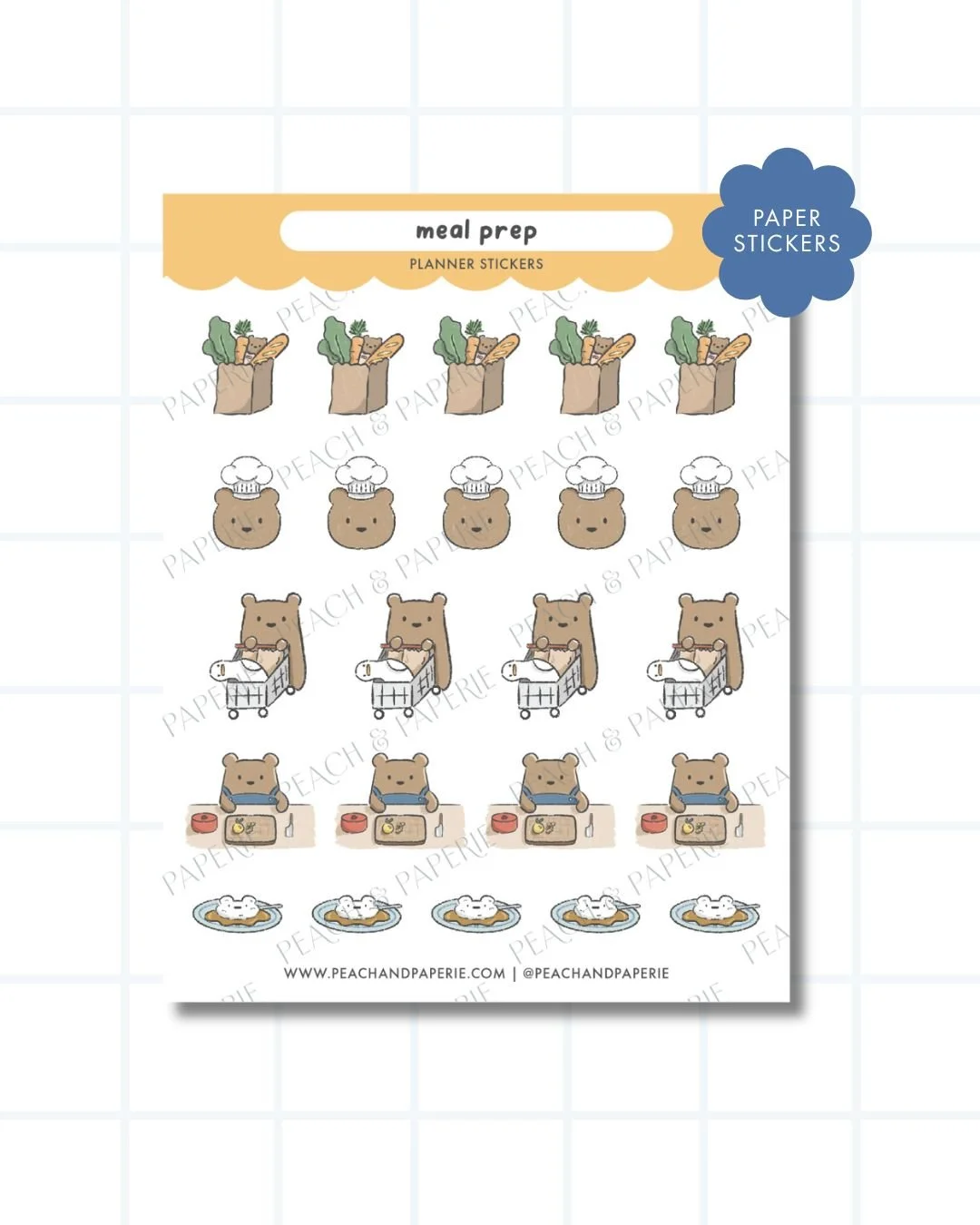Meal Prep Planner Stickers