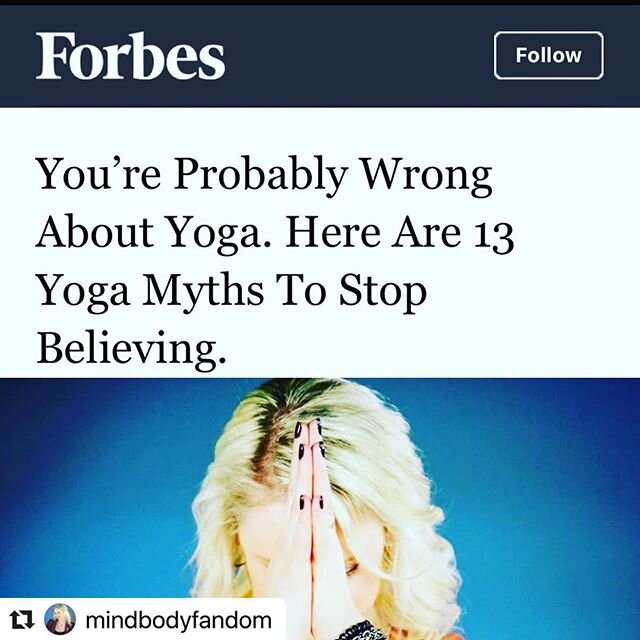 Big shout out to Justine Mastin, fearless leader of @YogaQuest as she continues to break down barriers about who can do yoga and how they approach the practice. Check out this article in Forbes!  #Repost @mindbodyfandom with @make_repost
・・・
I am thr