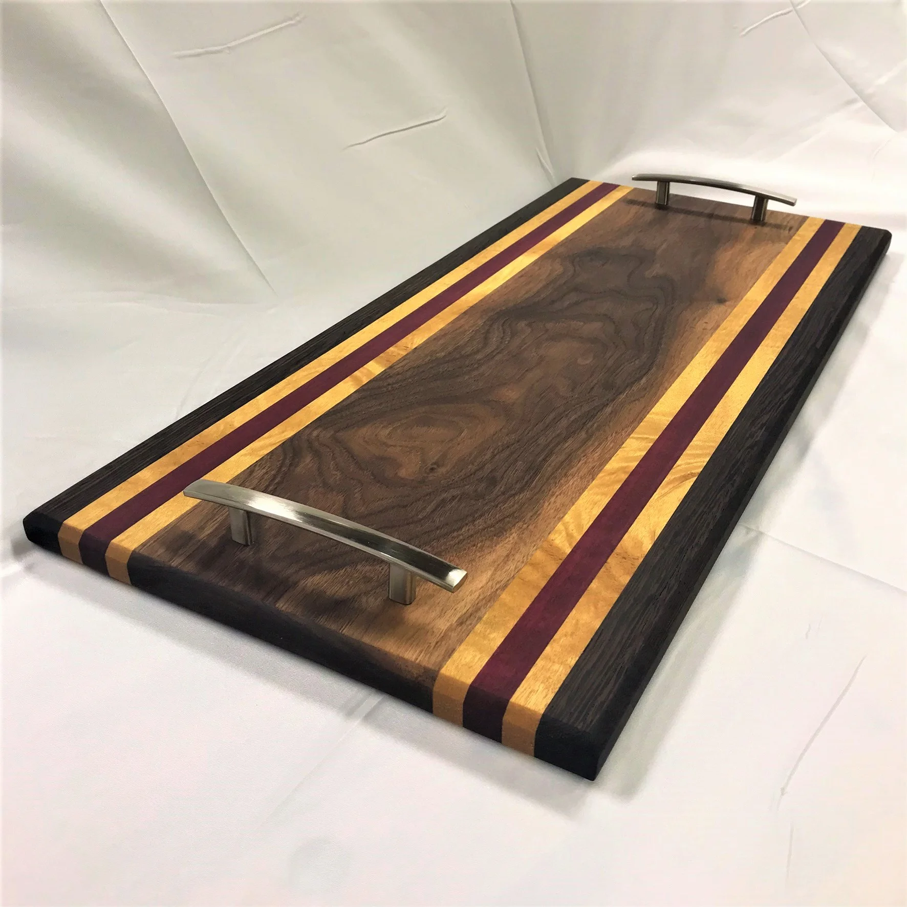 Serving Board-Wenge, Walnut, Yellowheart, and Purpleheart