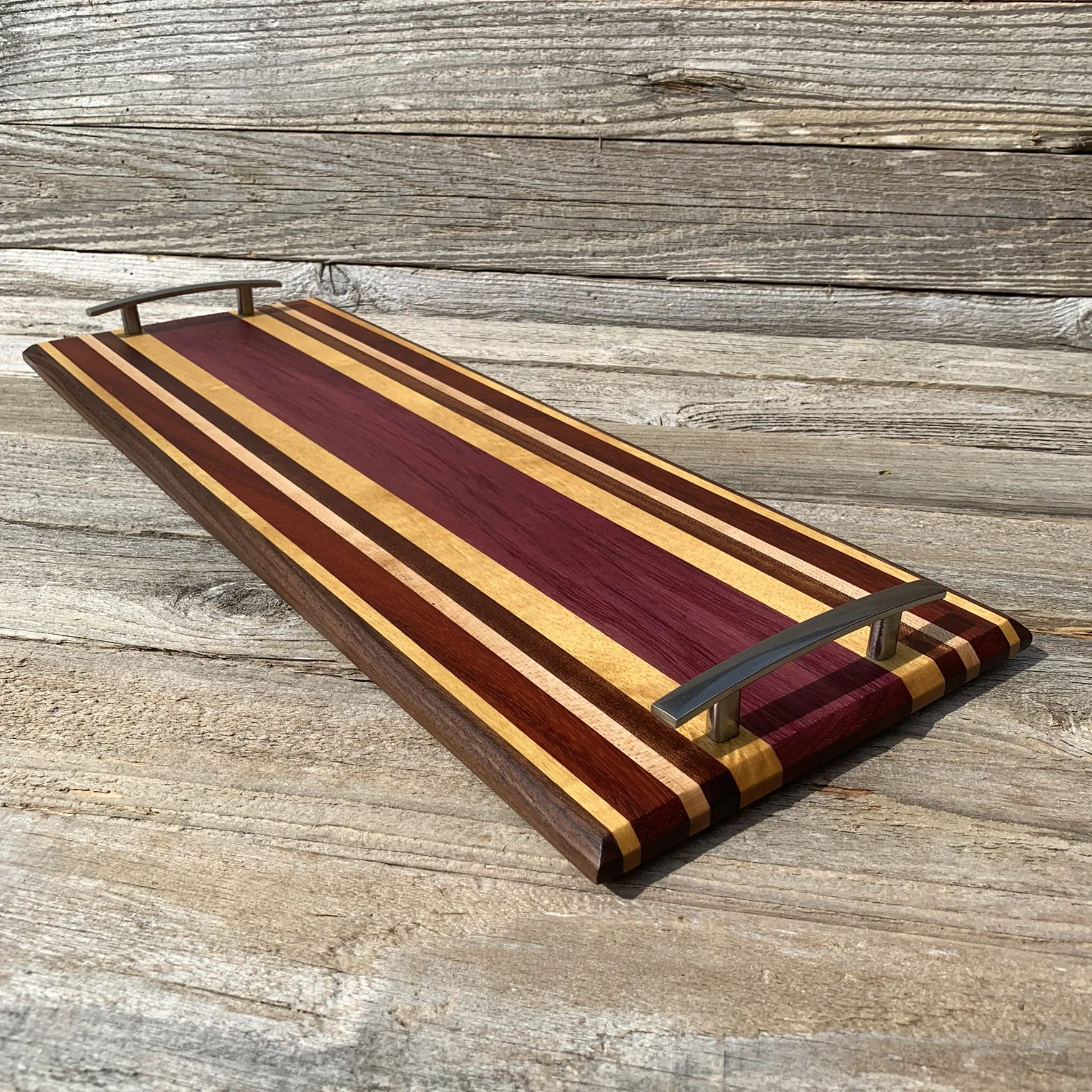 Handled Serving Board-Rainbow Board