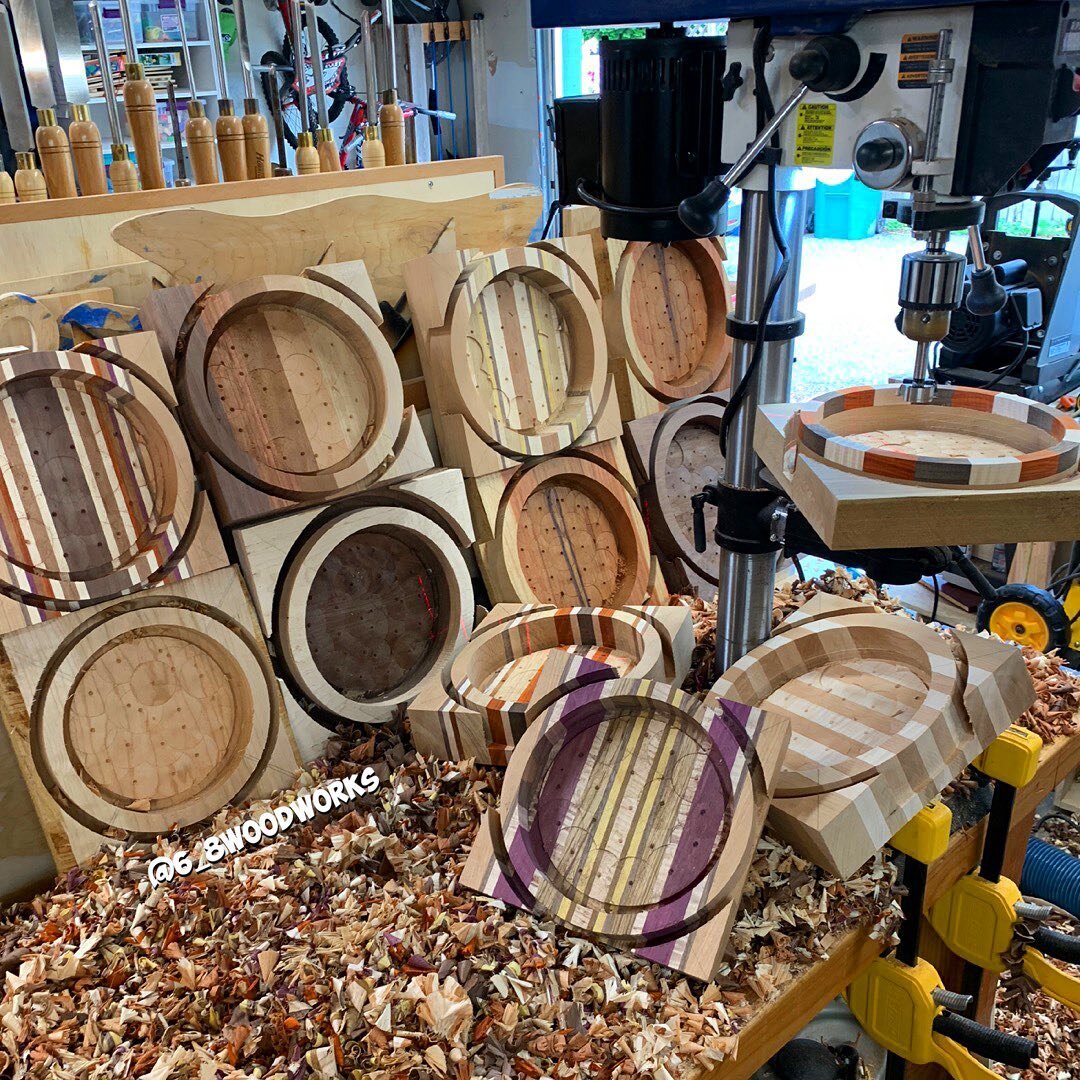 Sorry, not sorry for another look at the bowls after the drill press. Stay tuned for the full video and completed product sometime next week.