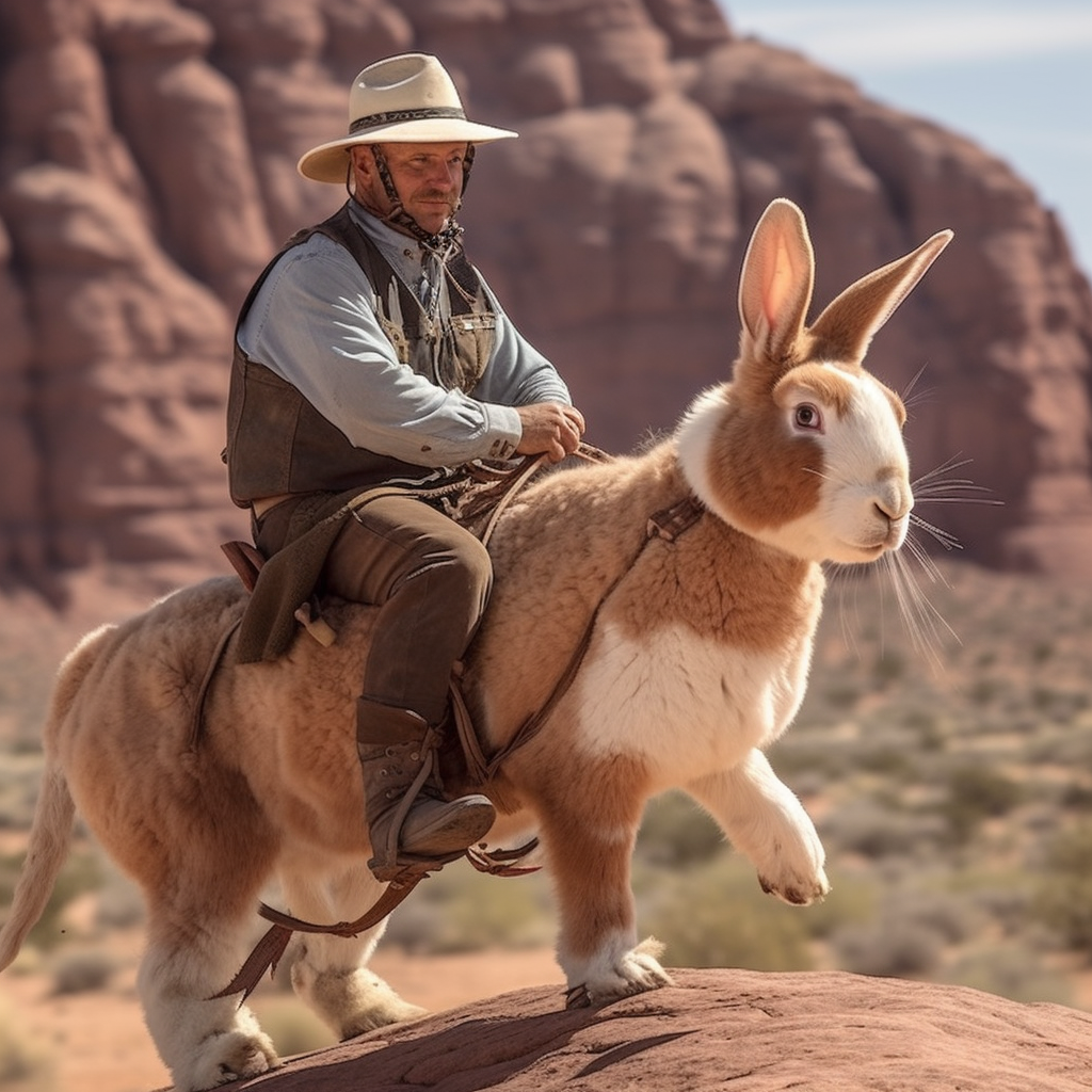 Pulsar_Advertising_cowboy_riding_a_giant_cottontail_rabbit_dese_8bf61f9b-f51f-438d-9426-25d27cb497d8.png