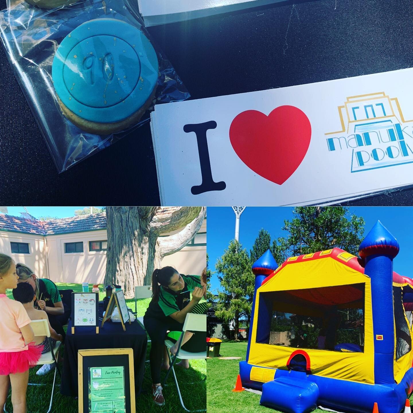 Oh Yeah, Manuka Pool is ready for its 90th birthday bash 🎉 The sun is out, the stickers and cookies are ready, faces are being painted, the jumping castle is full with bounce and at 1pm Liquid Sunshine will bring you some Dopper Dopper sizzling summ