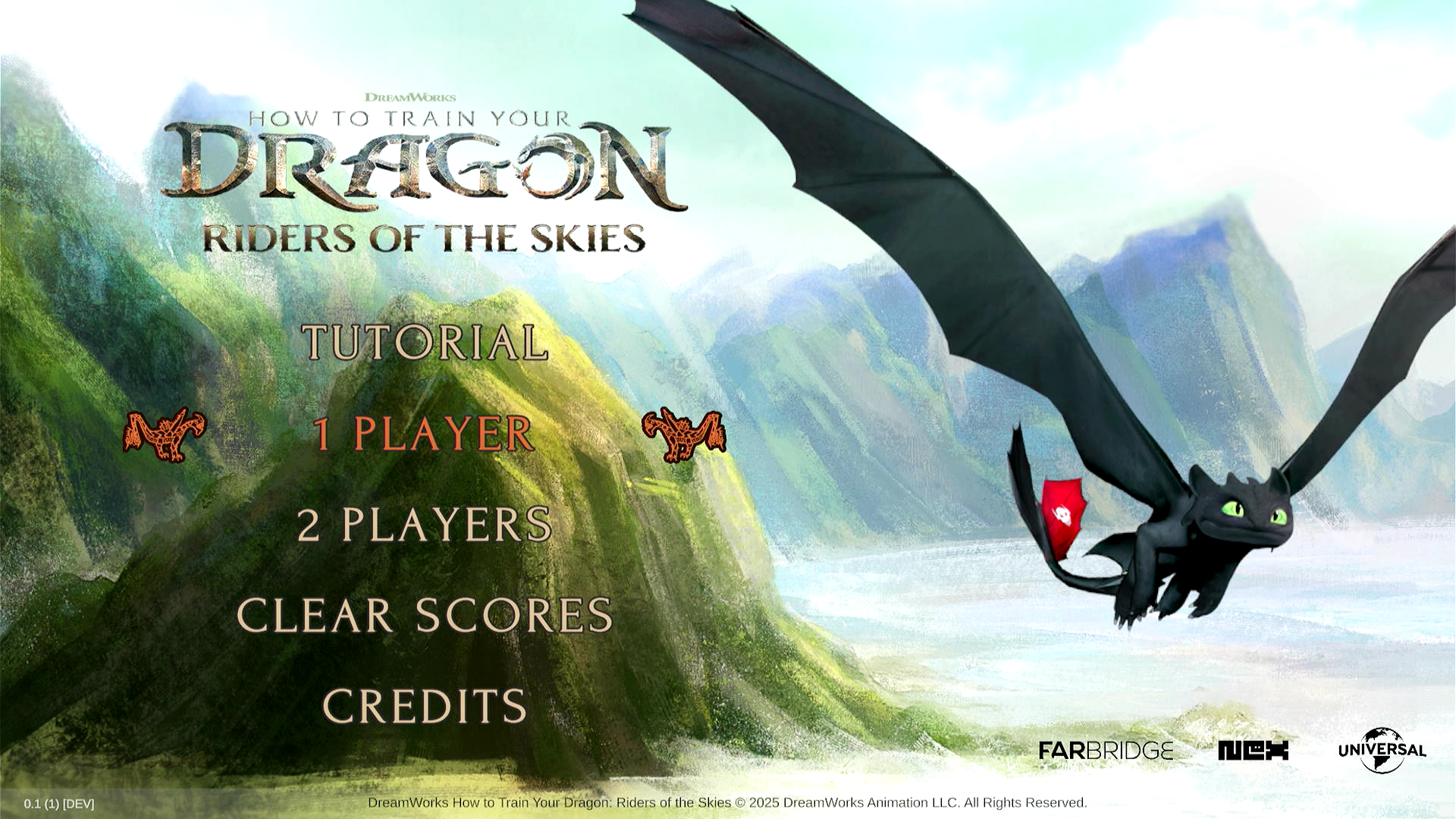 Main menu screenshot
