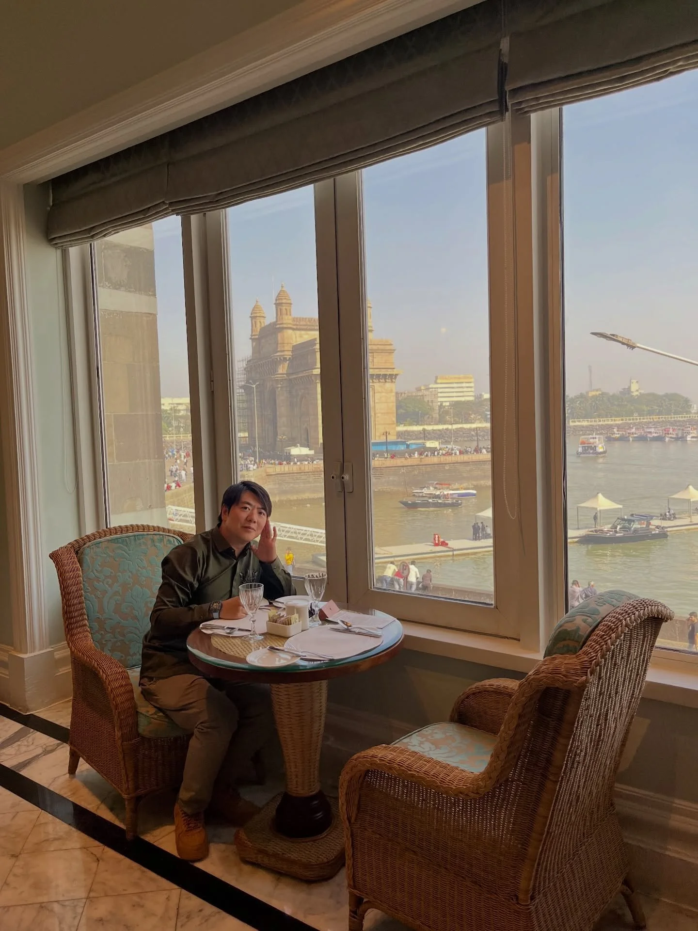 Enjoying this beautiful view of the Gateway of India, ahead of tonight&rsquo;s performance in Mumbai! It is such a joy to be back in India.