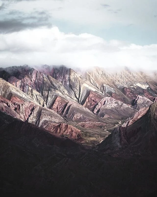 When you cross the river in Humahuaca and drive up into the mountains you'll get to this viewpoint. El Hornocal. It's stunningly beautiful but make sure to go in the afternoon. The sun is hitting the colourful side of the mountains which makes the co