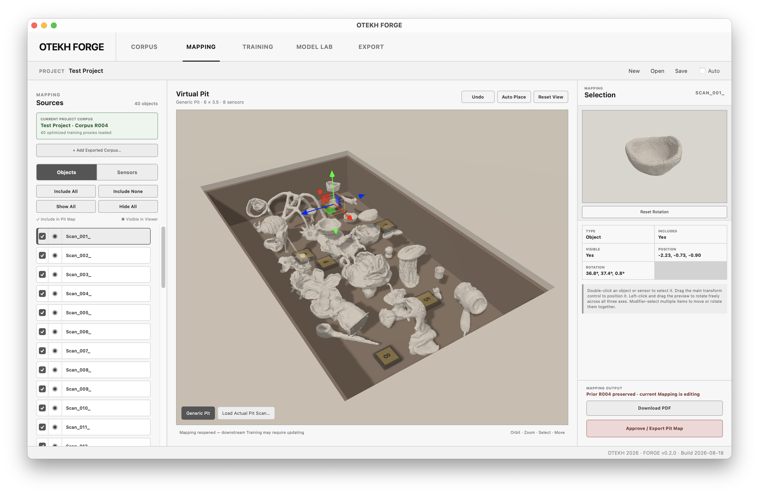 Figure 4. FORGE — Mapping.