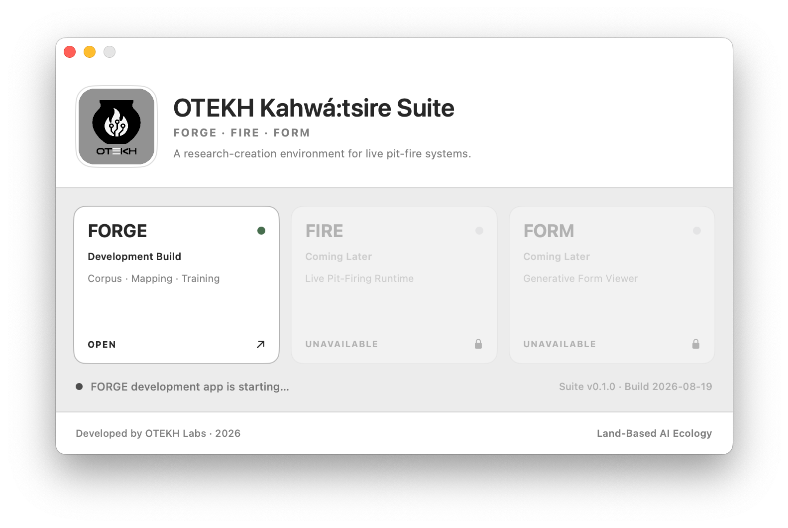 Figure 1. OTEKH Kahwá:tsire Suite.