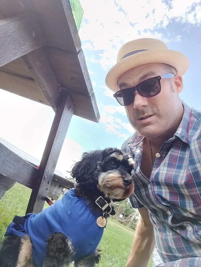 A summer photo for you from John Hicks and Penny the Cockerpoo!