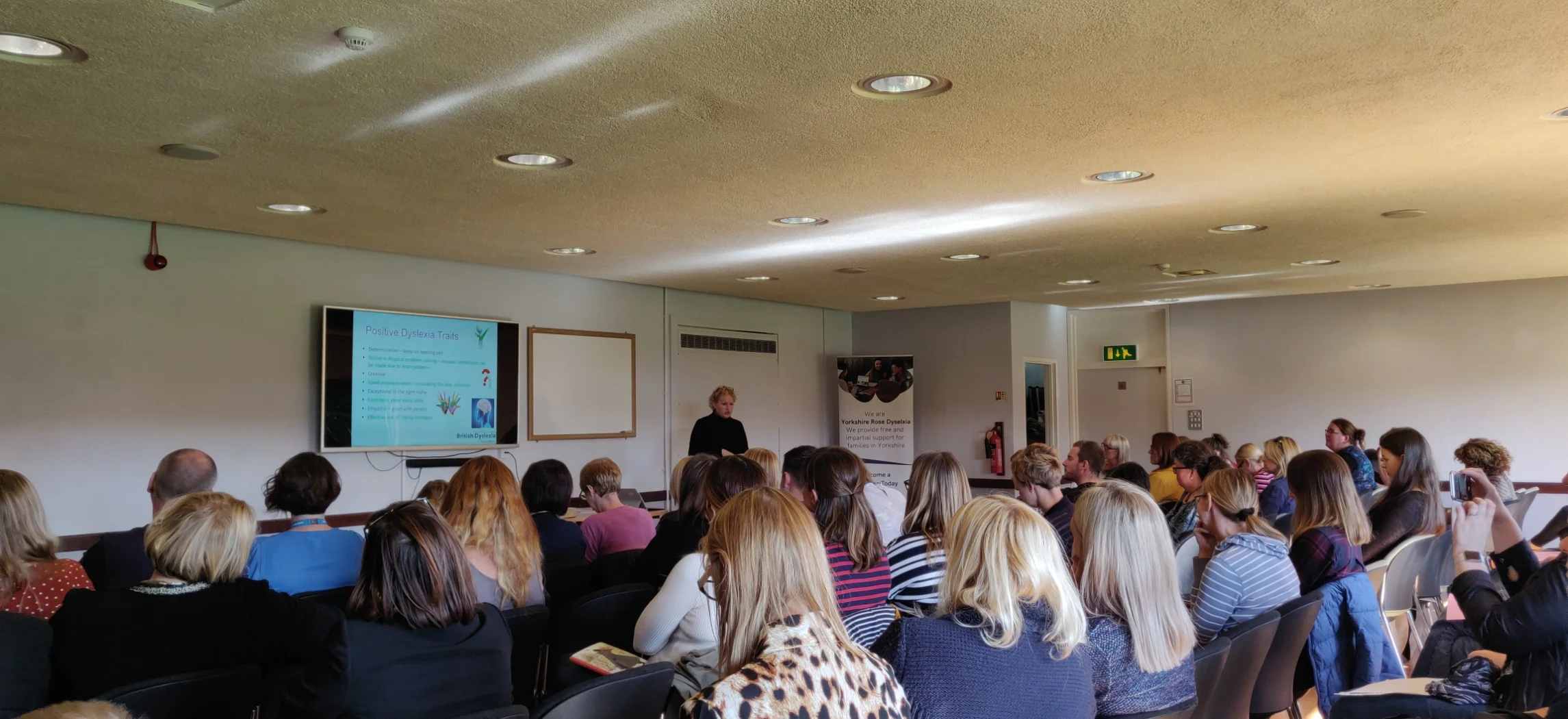 CEO of the BDA addressing parents of dyslexic children at the BDA Parent Roadshow, Pudsey, UK