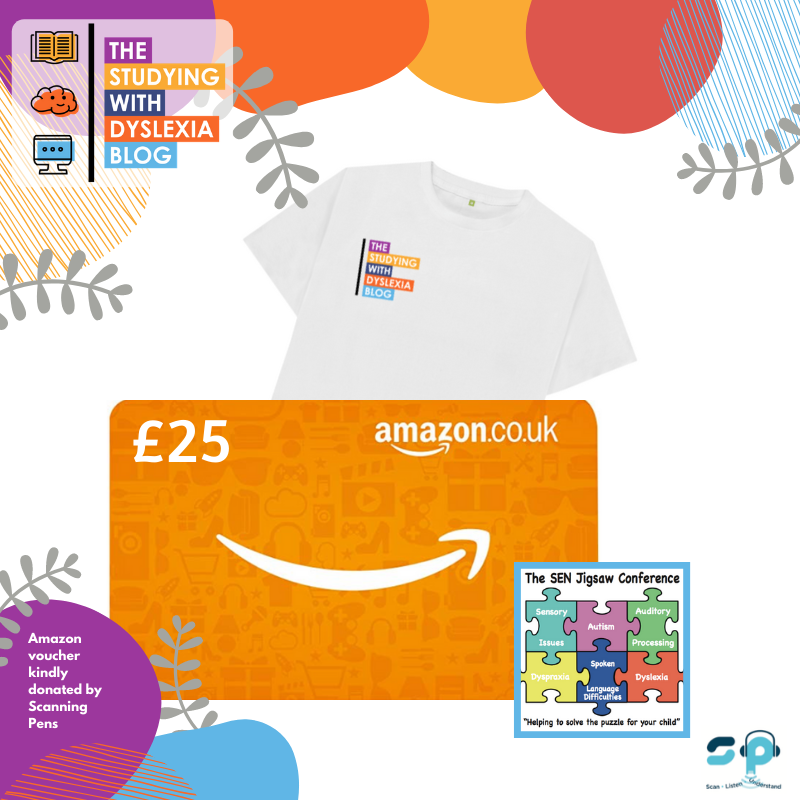  The competition prizes for the Studying With Dyslexia Blog Christmas 2019 Competition. 