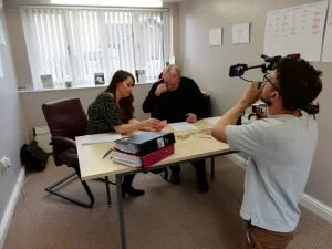 Georgina Smith tutoring Tommy in The Write Offs, Channel Four - Photo Dyslexia Codebreakers.