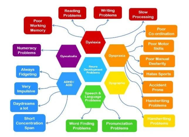  Click the diagram to find out about dyslexia and related conditions - Diagram courtesy of Dyslexia Gold. 