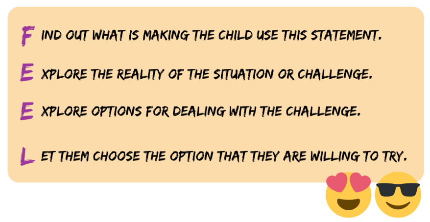 The F.E.E.L coaching approach to supporting overwhelm in young people.