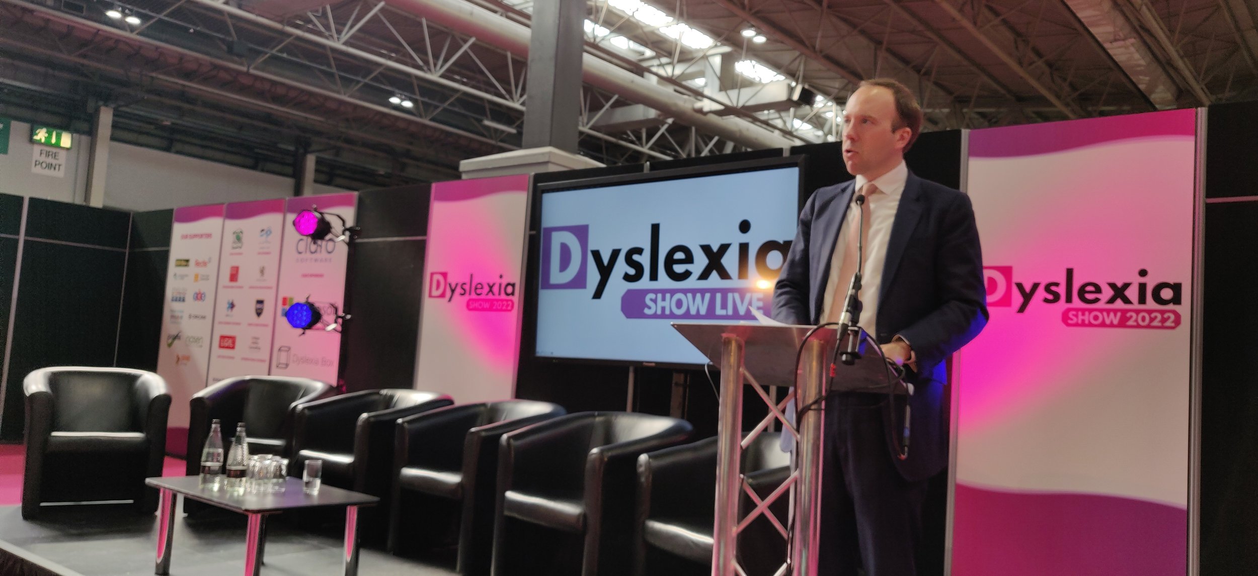 Matt Hancock MP addressing delegates at the Dyslexia Show 2022. 