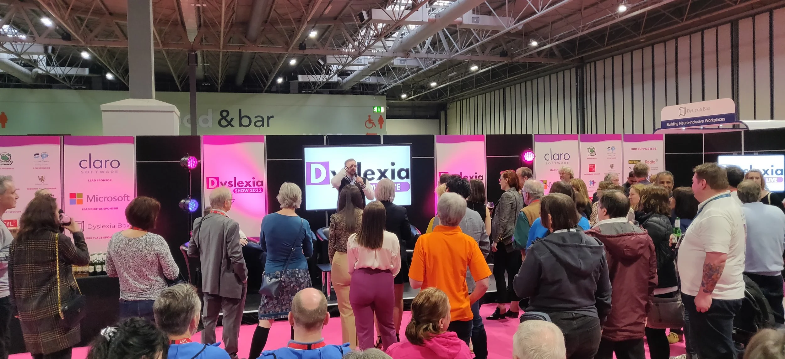  Matt Gower addressing the speaker and exhibitors at The Dyslexia Show 2022 