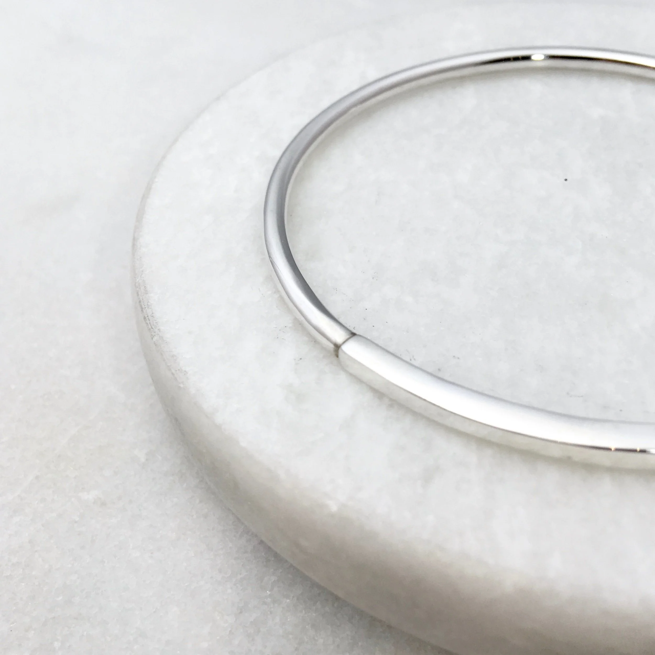 Simple Silver Bangle — Annie Designs