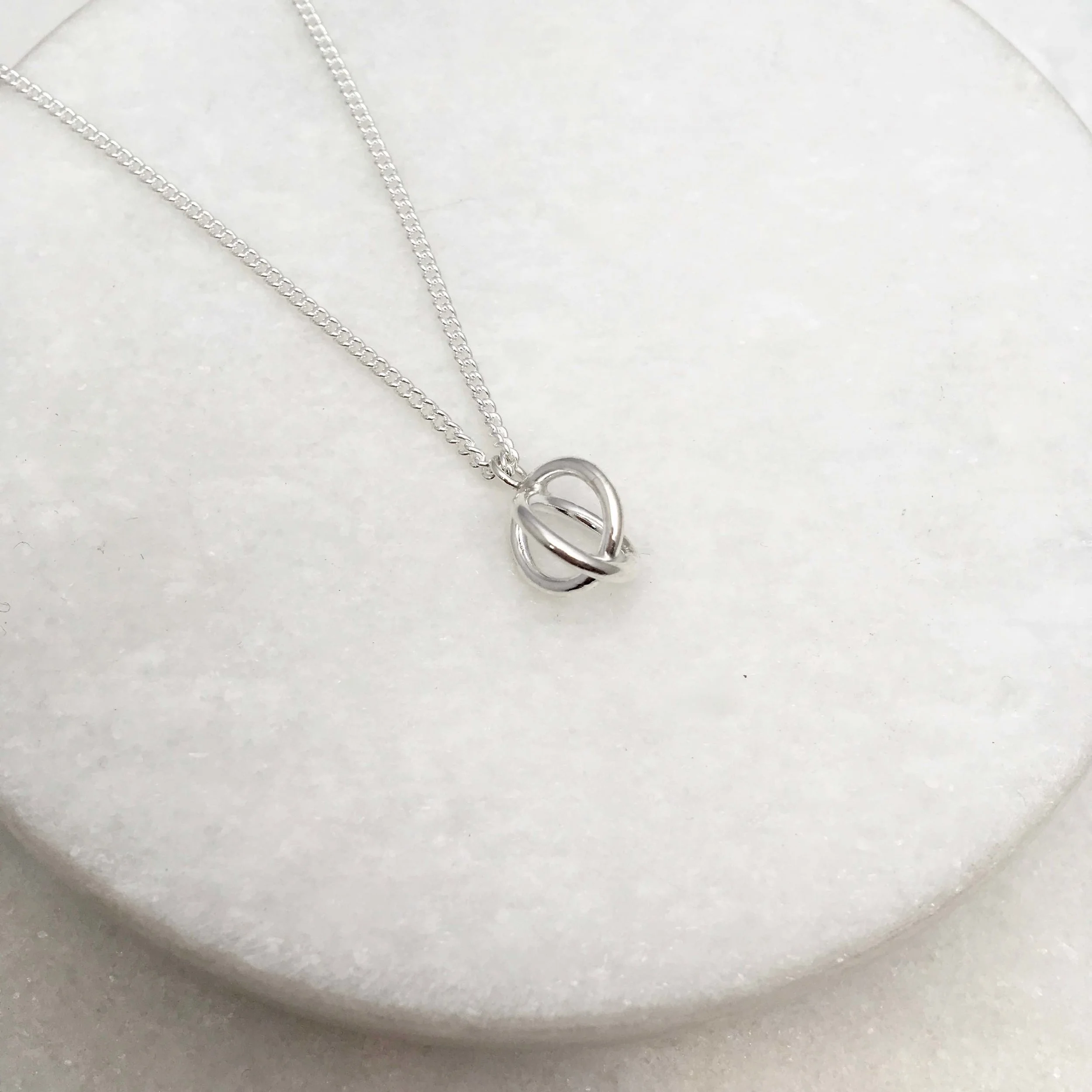 Single Silver Orb Pendant — Annie Designs