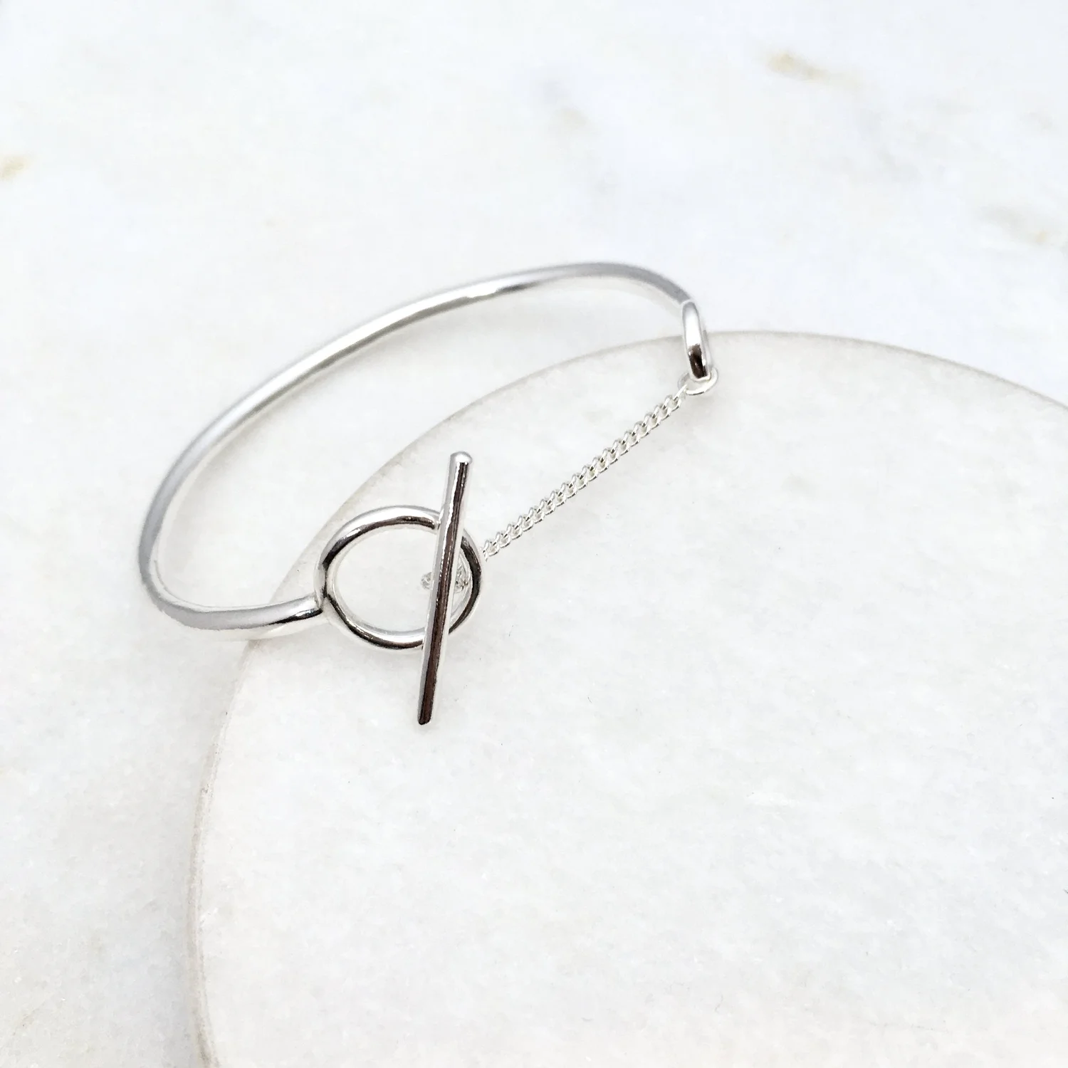 Simple Silver Bangle — Annie Designs
