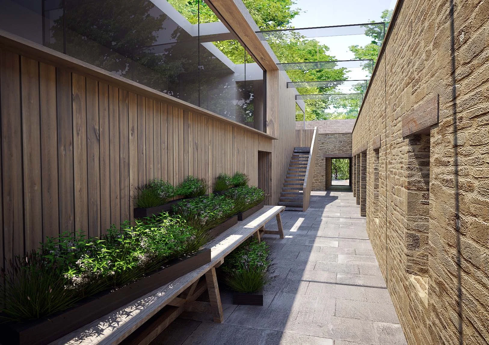 Project Interpretation using sketches, 3D architectural visualisation and rendering.