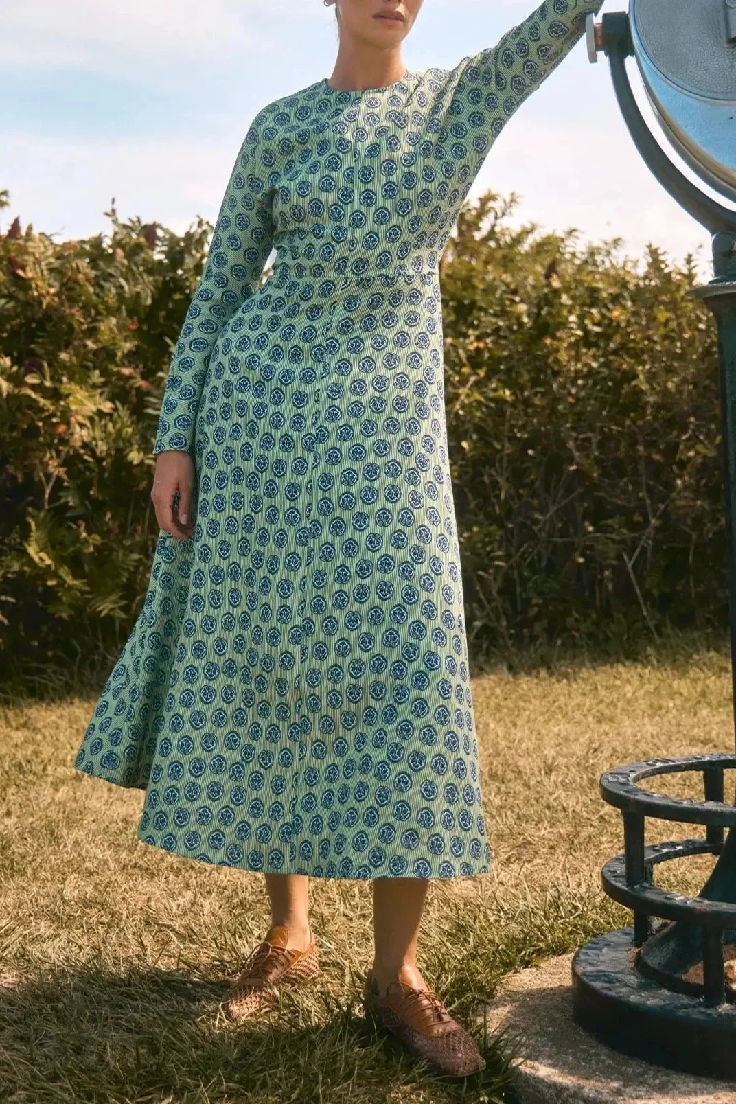 blue colour dress makeup Danica Dress Blue Bird Print – Elin
