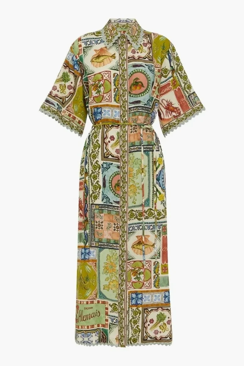 knee length dresses for ladies Alemais Oceane Linen Mini Dress – mitylene main image 0
