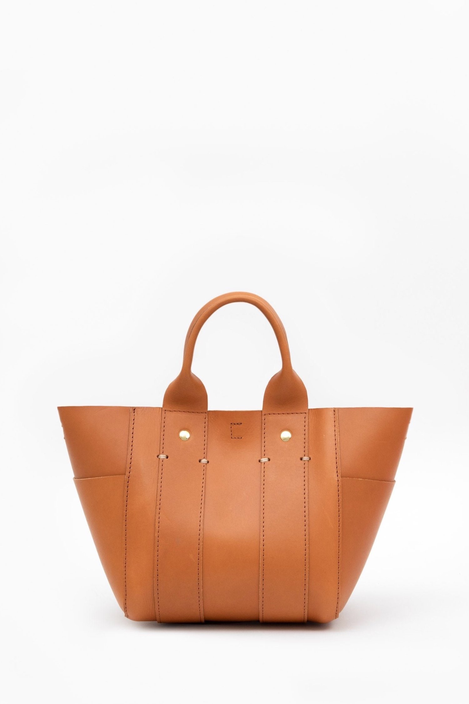 Clare V. Le Petit Box Tote - Cuoio Vachetta — Emory Clothing