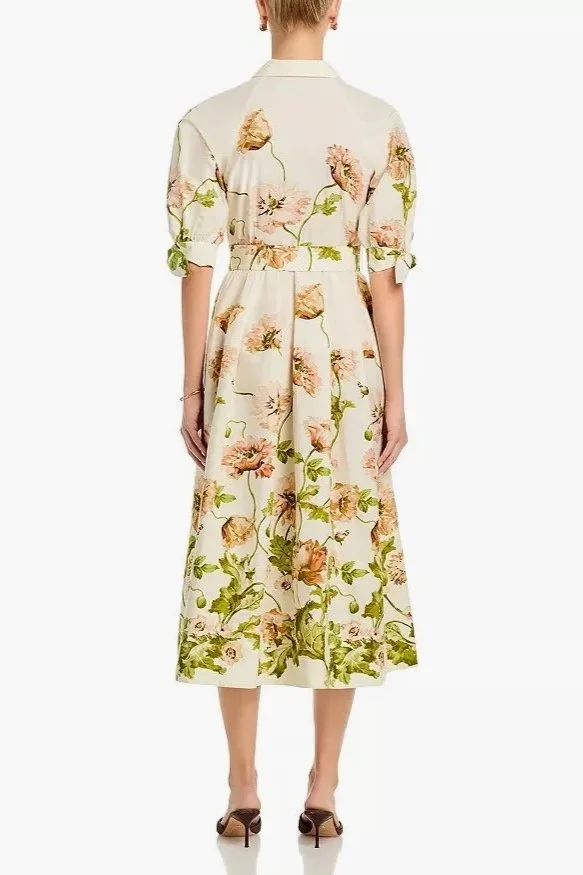 cara cara midi dress Regio Midi Dress in Polka Dot Green 0