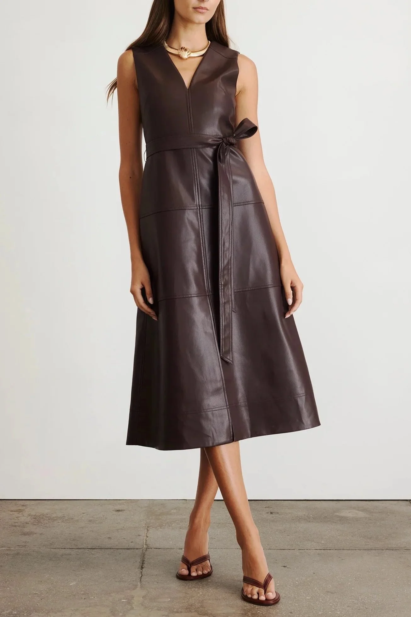 Tanya Taylor | Reinella Dress | Oxblood Midi Dress - 6