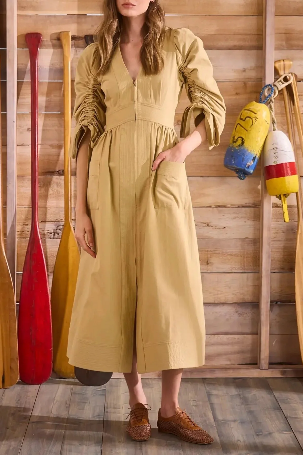 hunter and brown dress Mara Dress /Umber – Cloud Hunter Co main image 1