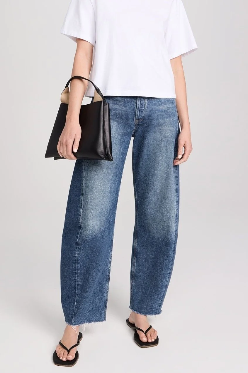 Agolde Luna High Rise Pieced Taper - Split — Emory Clothing