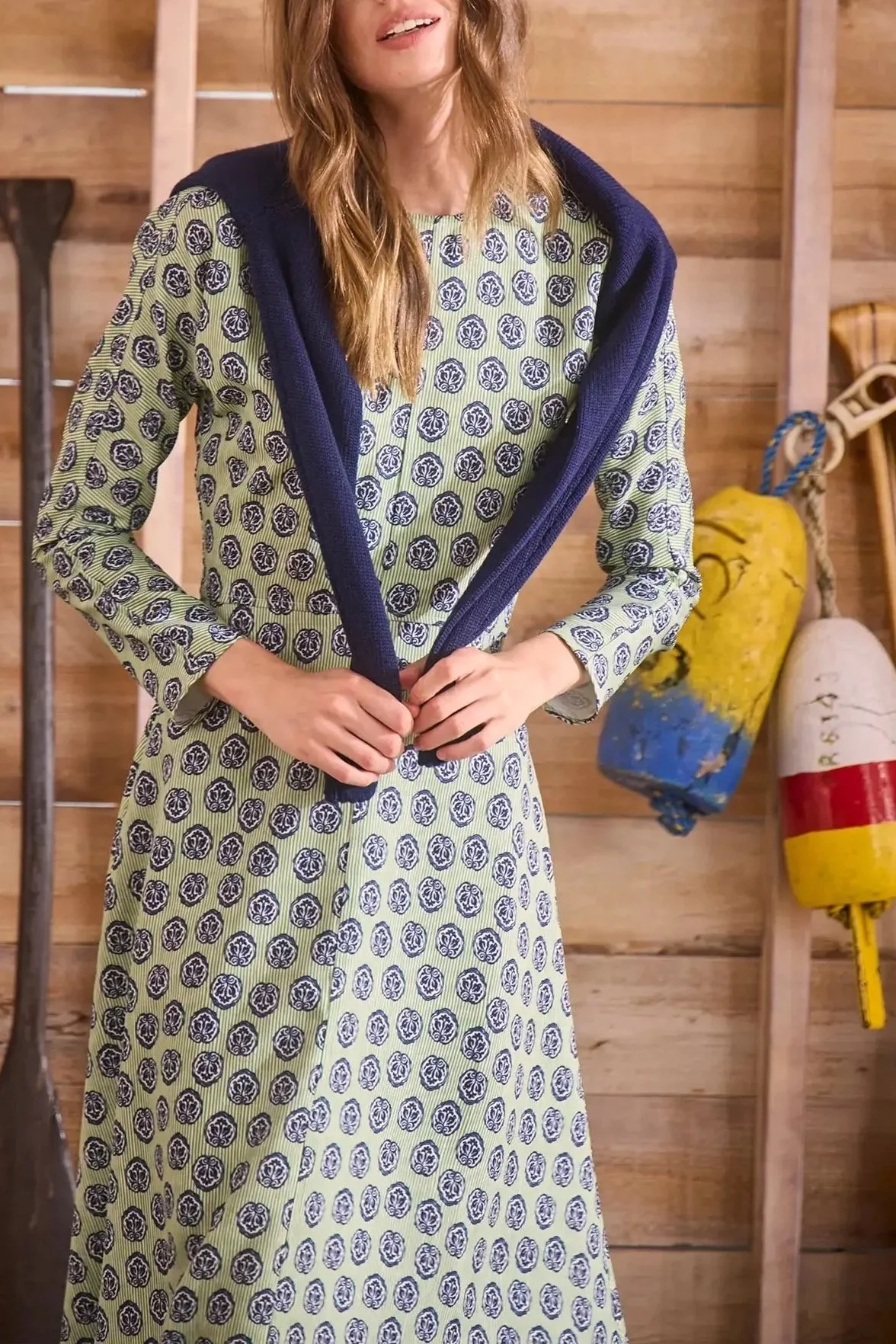 Hunter Bell Vika Dress - Navy Bird Block